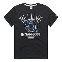 T-shirt unisexe Hommage Charcoal San Jose Earthquakes MLS x Ted Lasso Believe Graphic Tri-Blend