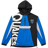 Unisex Live Breathe Futbol Royal San Jose Earthquakes Tekker Half-Zip Anorak Jacket