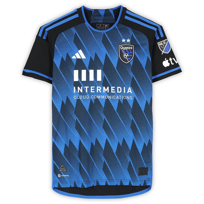 Vitor Costa de Brito San Jose Earthquakes Autographed Match-Used #94 Blue/Black adidas Jersey from the 2024 MLS Season - Size S