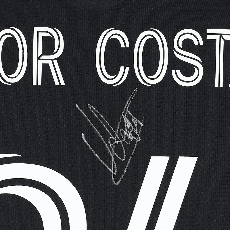 Maillot adidas bleu/noir dédicacé Vitor Costa de Brito des San Jose Earthquakes, numéro 94, utilisé lors du match, saison 2024 de la MLS - Taille S