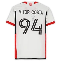 Maillot adidas blanc dédicacé #94 de Vitor Costa de Brito des San Jose Earthquakes pour la saison 2024 de la MLS - Taille S