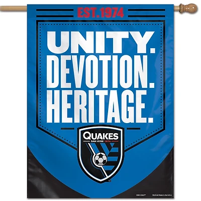 Bannière verticale simple face WinCraft San Jose Earthquakes 28" x 40"