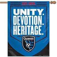 Bannière verticale simple face WinCraft San Jose Earthquakes 28" x 40"