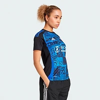 Maillot réplique de tête d'affiche des San Jose Earthquakes 2025 adidas noir pour femme