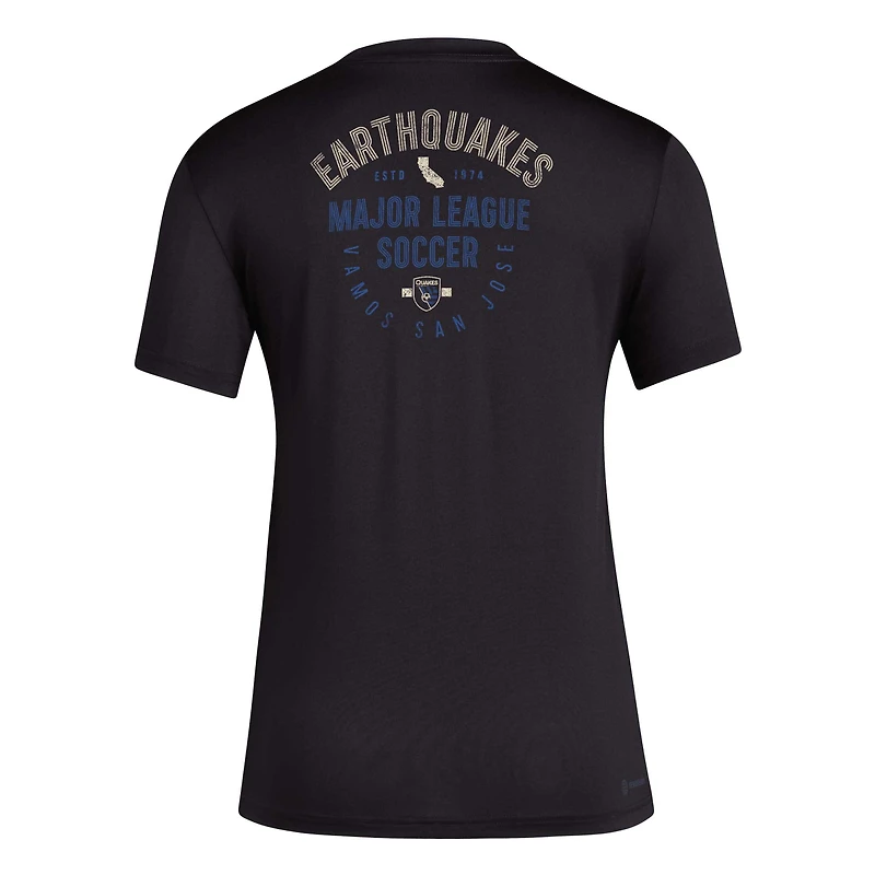 Women's adidas Black San Jose Earthquakes Local Stoic AEROREADY T-Shirt