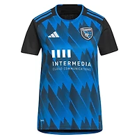 Maillot réplique personnalisé adidas bleu San Jose Earthquakes 2023 Active Fault pour femme