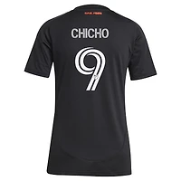 Maillot réplique de joueur tête d'affiche des San Jose Earthquakes 2025 noir pour femme adidas Cristian Arango