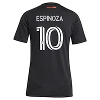Women's adidas Cristian Espinoza Black San Jose Earthquakes 2025 Headliner Replica Player Jersey
