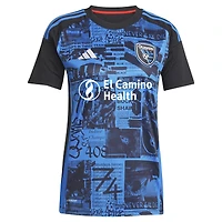 Maillot réplique de joueur tête d'affiche des San Jose Earthquakes 2025 noir pour femme adidas Josef Martinez