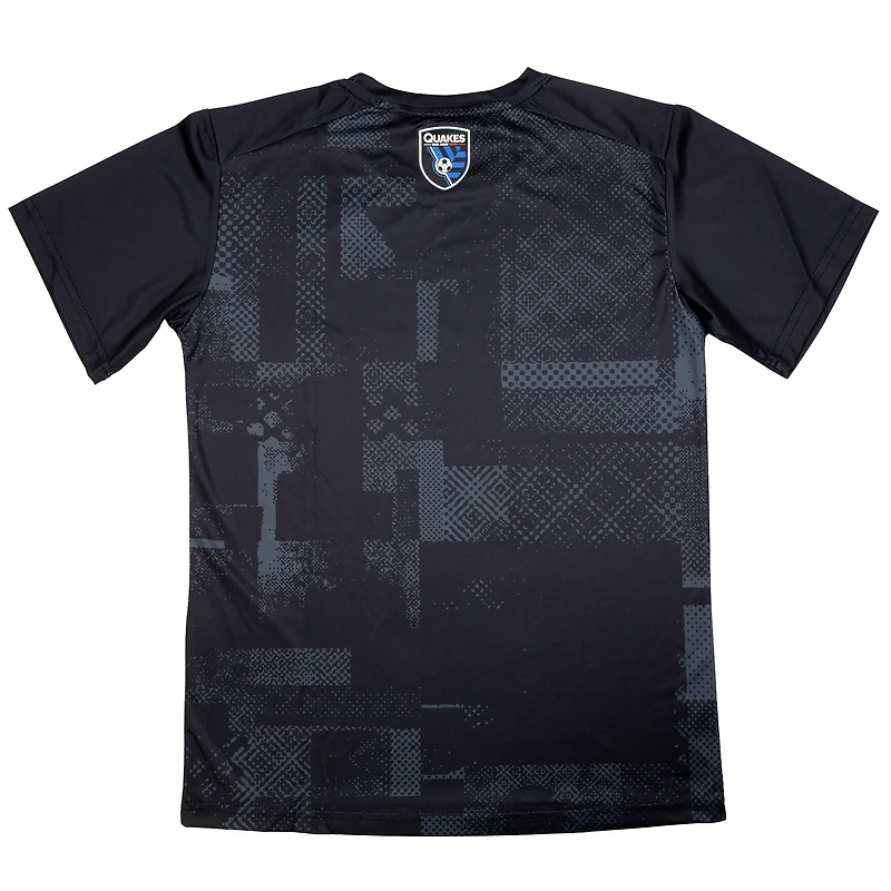 T-shirt noir de l'équipe départ des San Jose Earthquakes Suède pour jeunes sportifs