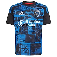 Maillot réplique de tête d'affiche adidas noir San Jose Earthquakes 2025 pour jeunes