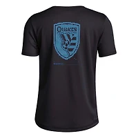 T-shirt d'avant-match adidas noir pour jeunes San Jose Earthquakes 2026 Anthem AEROREADY