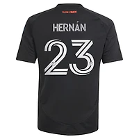 Youth adidas Hernán López Black San Jose Earthquakes 2025 Headliner Replica Player Jersey