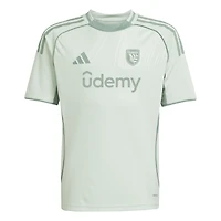 Youth adidas Light Green San Jose Earthquakes 2025 One Planet Pre-Match Top