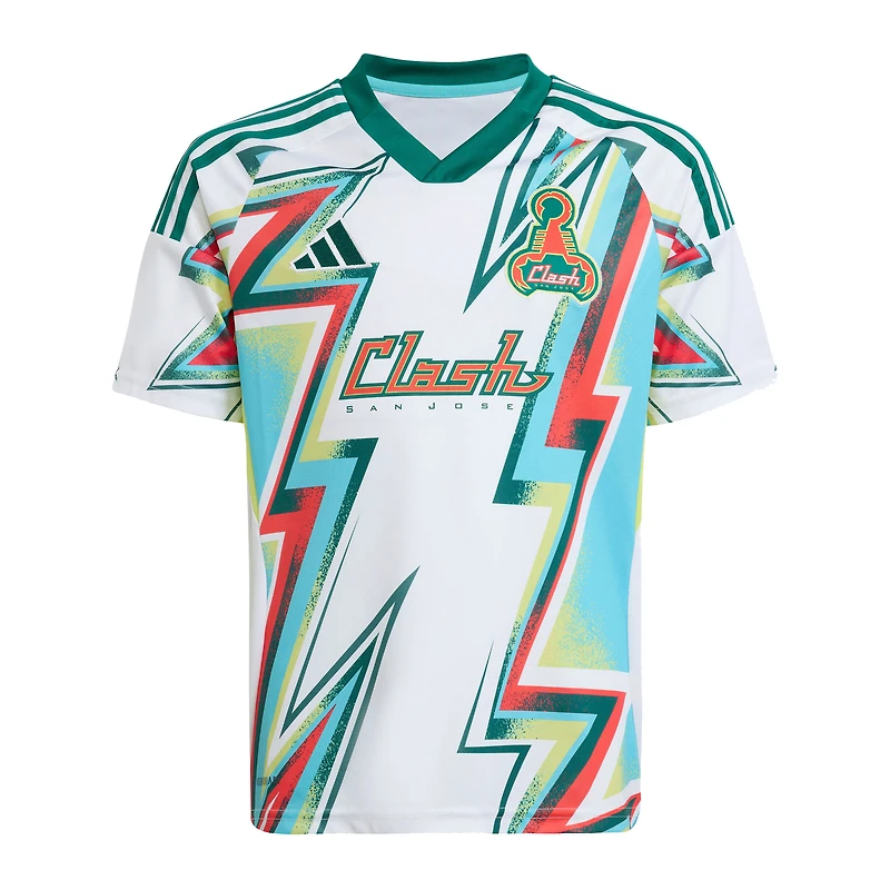 Maillot réplique adidas blanc pour jeunes San Jose Earthquakes 2025