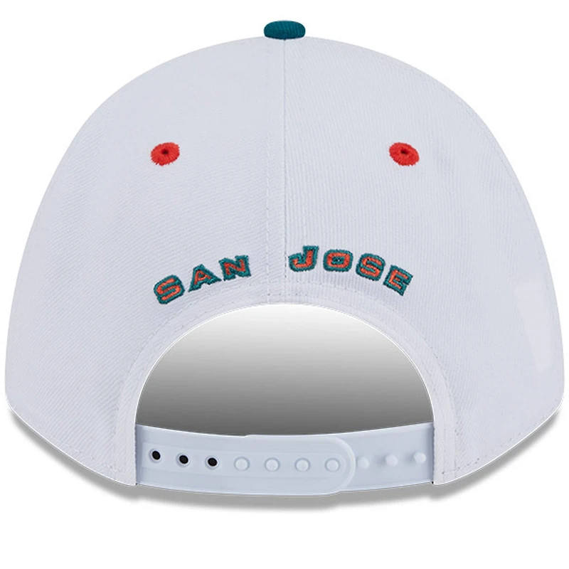 Casquette ajustable New Era blanche San Jose Earthquakes 2025 Jersey Hook 9FORTY M-Crown pour jeune