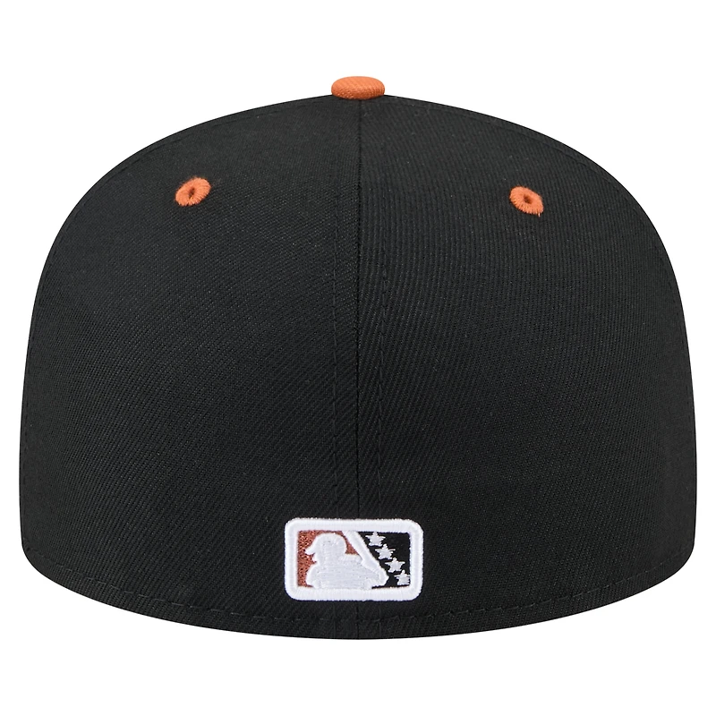 Men's New Era Black/Orange San Jose Giants Copa de la Diversión 59FIFTY Fitted Hat