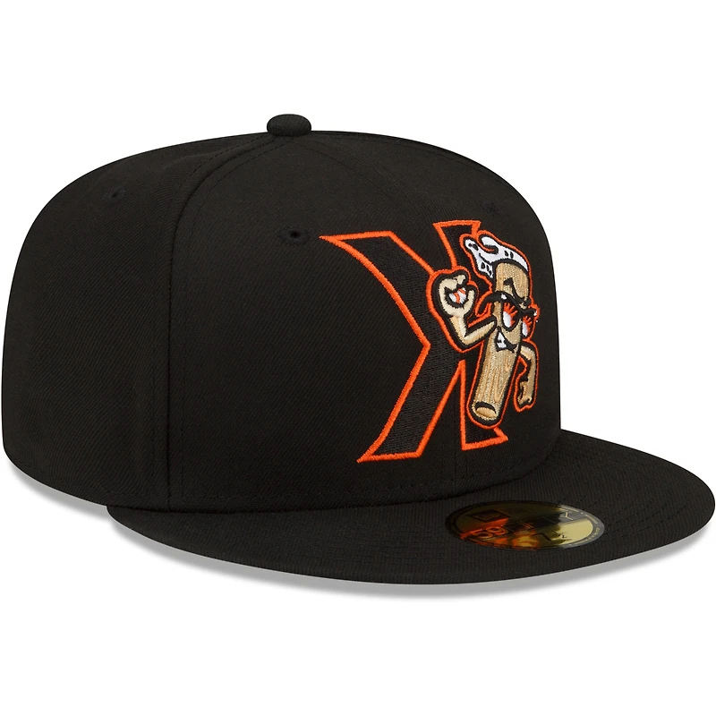 Men's New Era Black San Jose Giants Theme Night 59FIFTY Fitted Hat