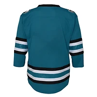 Maillot d'équipe réplique à domicile des Sharks de San Jose bleu sarcelle pour bébé