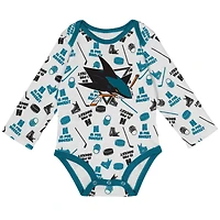 Body à manches longues pour bébé blanc San Jose Sharks Quick Learner