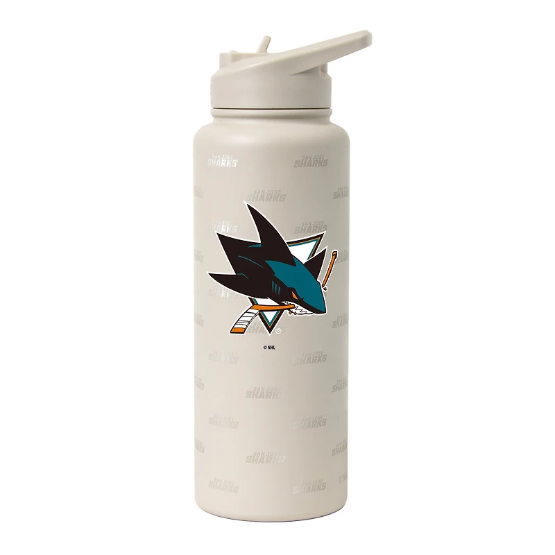 Bouteille désaltérante Logo Brands San Jose Sharks 34 oz Sand Ghost