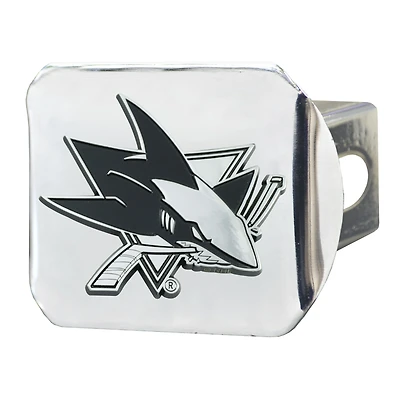 Cache-attelage chromé des Sharks de San Jose avec logo de marque