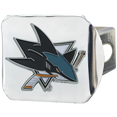Logo Brands  San Jose Sharks Color on Chrome Hitch Cover