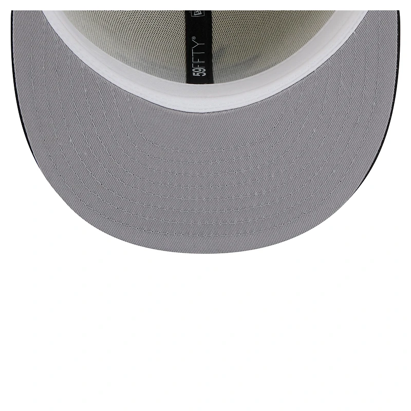 Casquette ajustée bicolore chromée 59FIFTY des Sharks de San Jose New Era pour homme