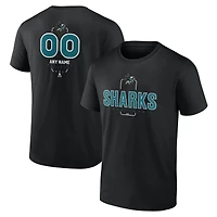 T-shirt personnalisé noir pour homme des Sharks de San Jose