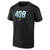 T-shirt noir pour homme, motif natif des Sharks de San Jose