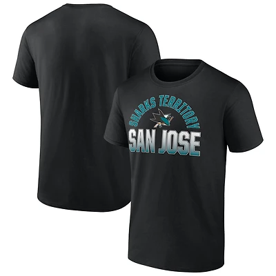 T-shirt noir pour homme des Sharks de San Jose Open Net