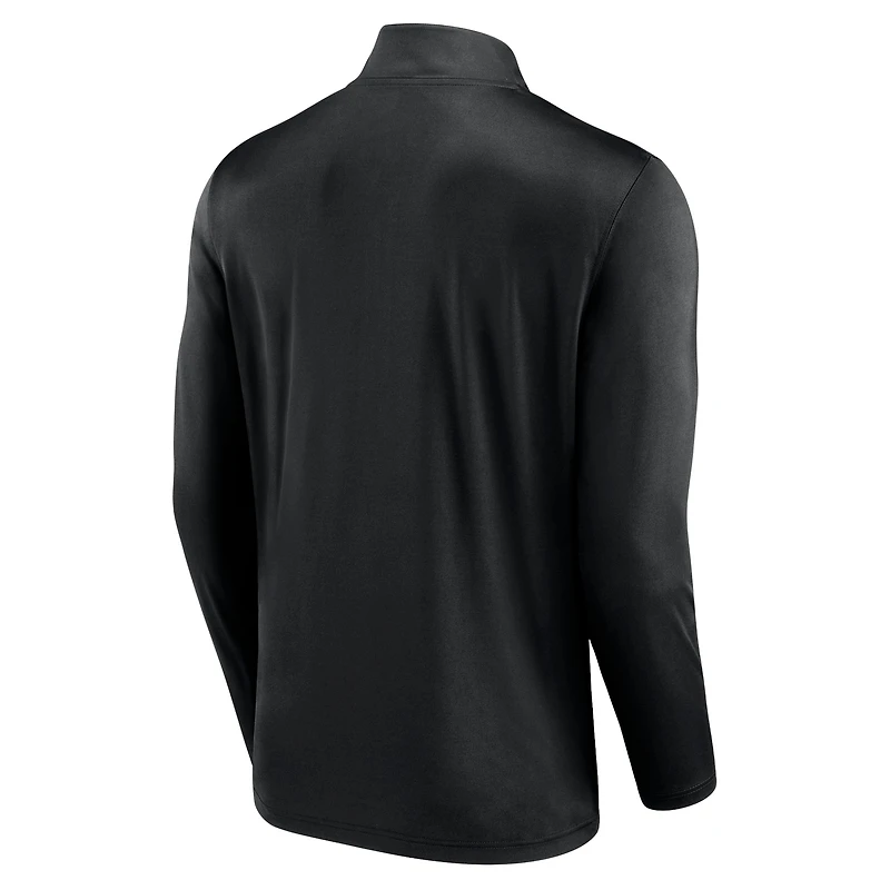 Haut noir à quart de zip Fanatics pour hommes des Sharks San Jose Underdog Mindset