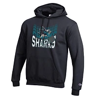 Sweat à capuche Champion noir San Jose Sharks Powerblend pour homme
