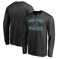 T-shirt à manches longues Victory Arch des Sharks de San Jose pour homme, couleur charbon