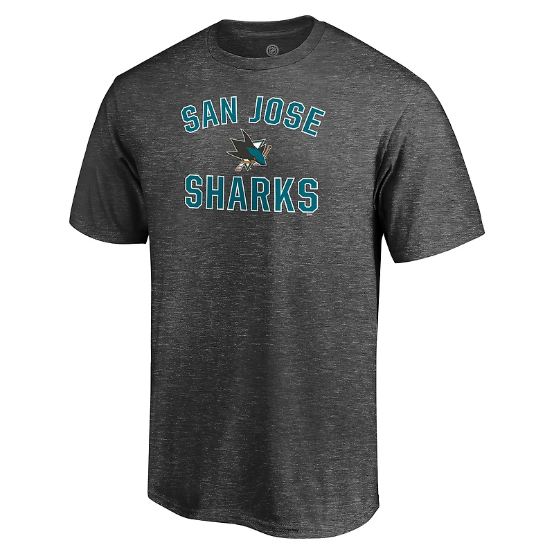 Men's  Charcoal San Jose Sharks Victory Arch T-Shirt