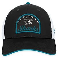 Casquette réglable fondamentale Fanatics pour hommes, noir/blanc, San Jose Sharks