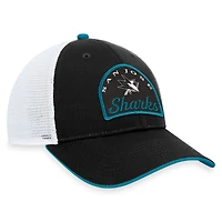 Casquette réglable fondamentale Fanatics pour hommes, noir/blanc, San Jose Sharks