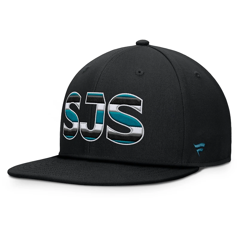 Men's Fanatics Black San Jose Sharks Authentic Pro Alternate Jersey Snapback Hat