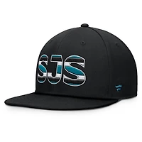 Men's Fanatics Black San Jose Sharks Authentic Pro Alternate Jersey Snapback Hat