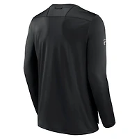 T-shirt noir à manches longues Authentic Pro Fanatics pour hommes des Sharks de San Jose
