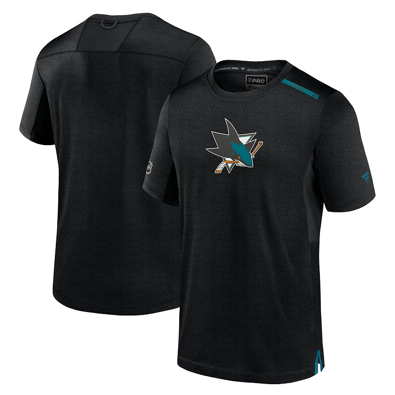 Men's Fanatics  Black San Jose Sharks Authentic Pro Performance T-Shirt