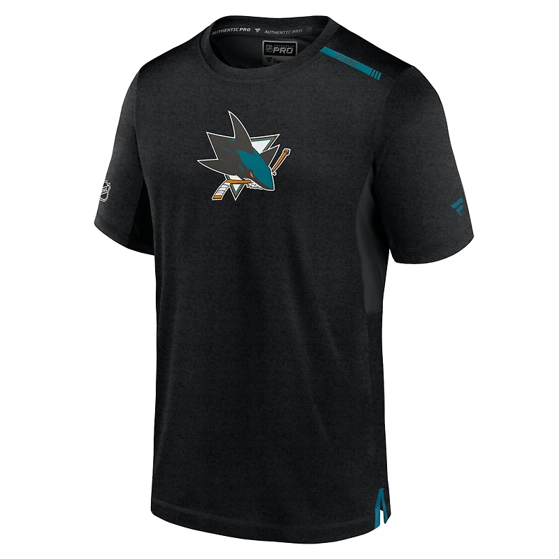 Men's Fanatics  Black San Jose Sharks Authentic Pro Performance T-Shirt