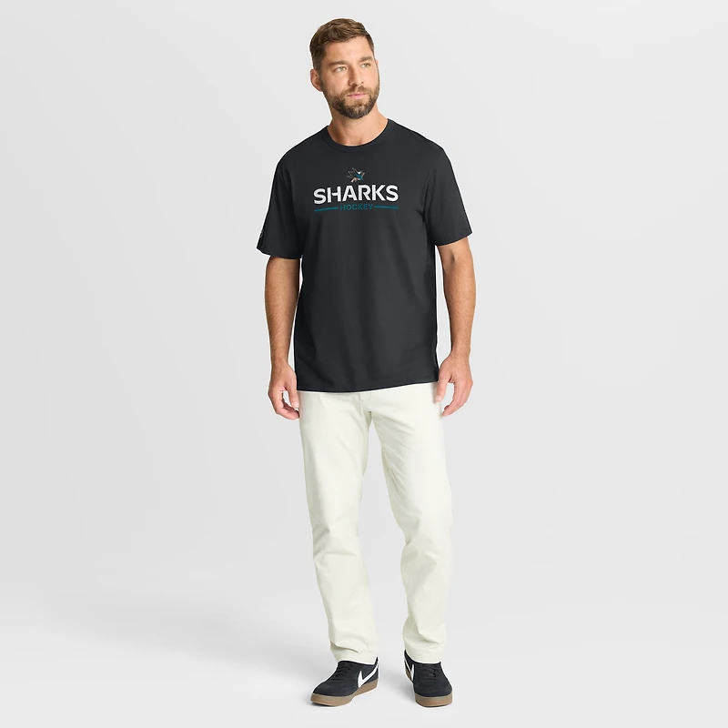 Men's Fanatics Black San Jose Sharks Authentic Pro Primary T-Shirt