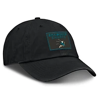 Casquette ajustable authentique Pro Prime Fanatics noire pour homme des Sharks de San Jose