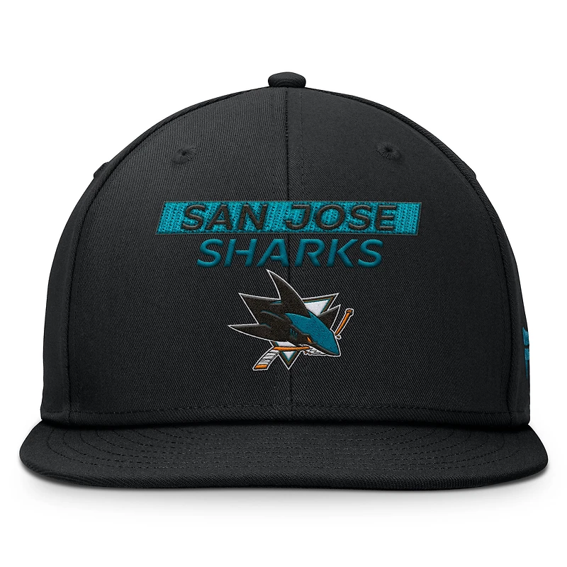 Men's Fanatics Black San Jose Sharks Authentic Pro Prime Snapback Hat