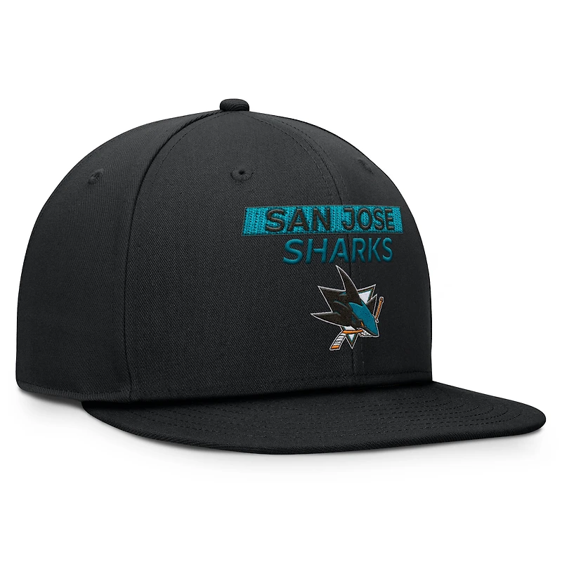 Men's Fanatics Black San Jose Sharks Authentic Pro Prime Snapback Hat
