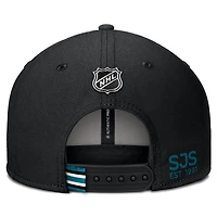 Men's Fanatics Black San Jose Sharks Authentic Pro Prime Snapback Hat