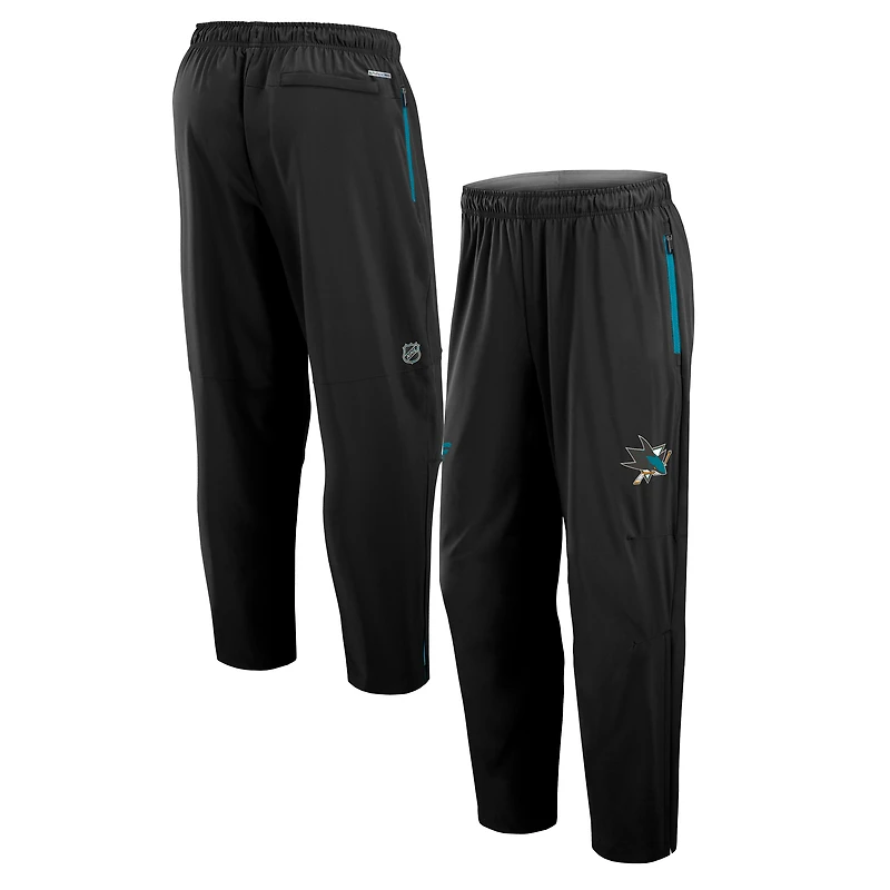 Men's Fanatics Black San Jose Sharks Authentic Pro Rink Coaches Pants