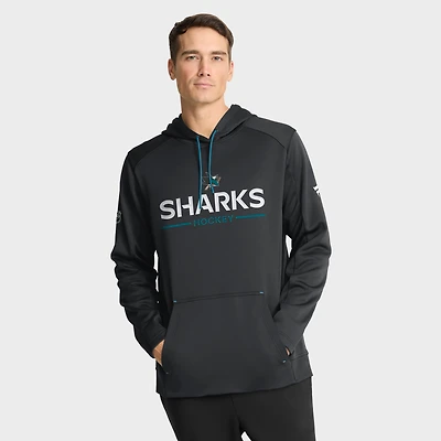 Men's Fanatics Black San Jose Sharks Authentic Pro Rink Hoodie