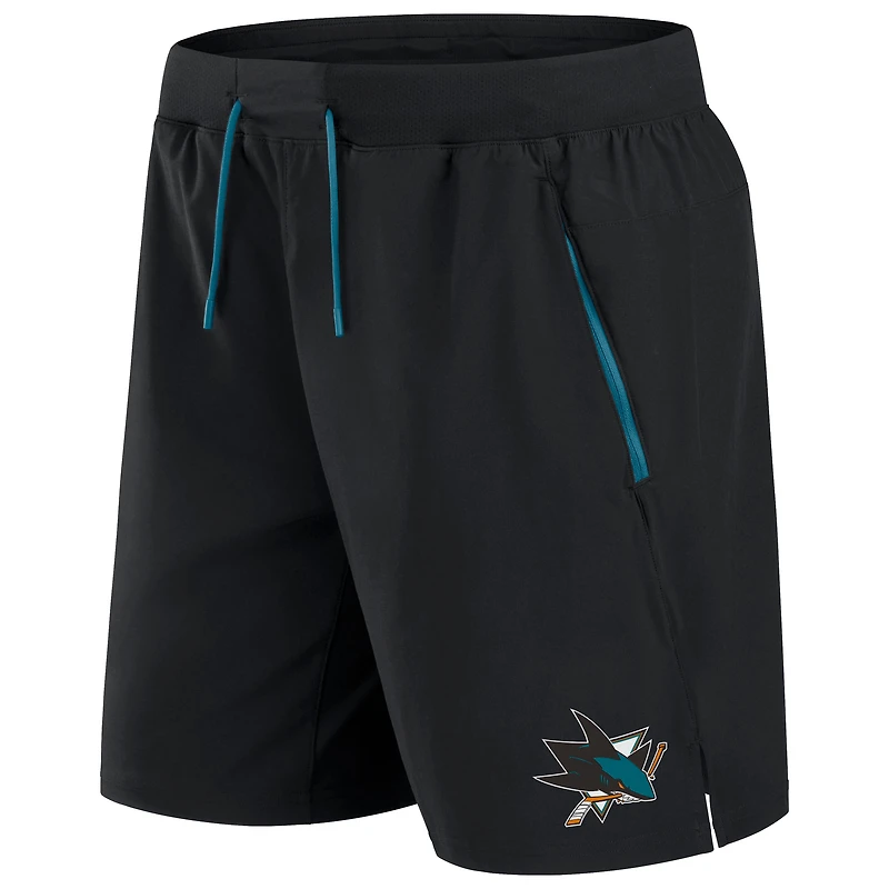 Men's Fanatics Black San Jose Sharks Authentic Pro Rink Performance Shorts